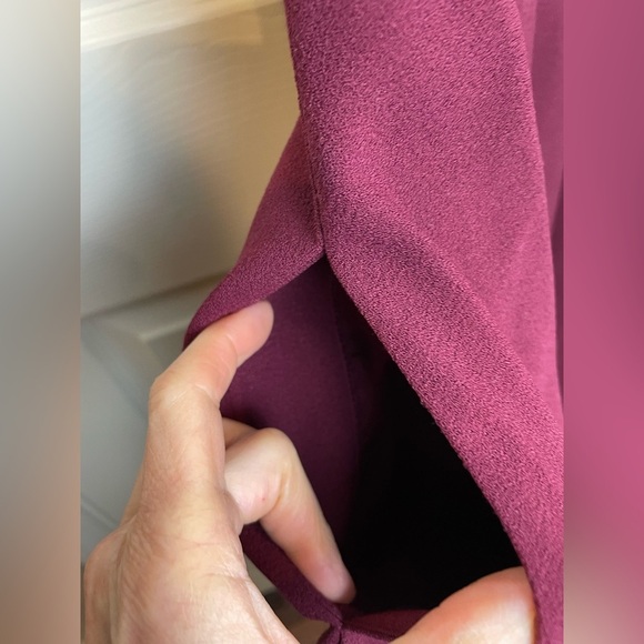 Dress the Population Catalina Dress Burgundy V neck Sleeveless Dress Large - Picture 11 of 13